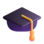 Emoji de un gorro de graduación